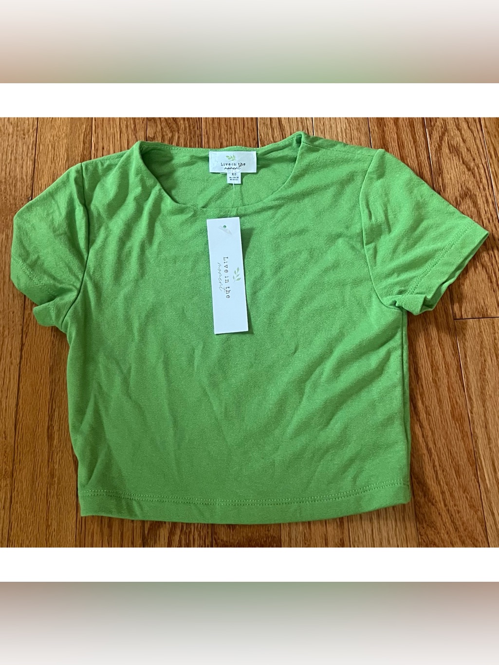 Lively & Co Green Crop Tee - Women's Short Sleeve Top